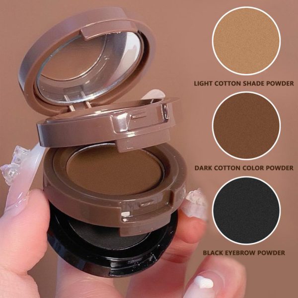 3 In 1 All-in-one Platte Three-layer Three-dimensional Color Rendering Contouring Eyebrow Hairline Shadow Powder Makeup Cosmetics