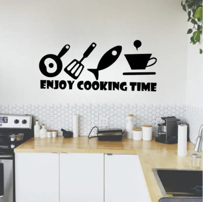 Enjoy Cooking Time Diy Kitchen Restaurant Wall Stickers Home Decoration Vinyl Art Decal