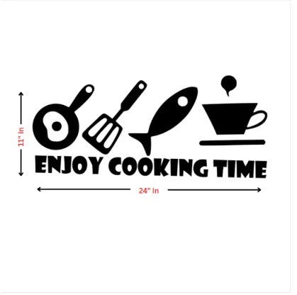 Enjoy Cooking Time Diy Kitchen Restaurant Wall Stickers Home Decoration Vinyl Art Decal