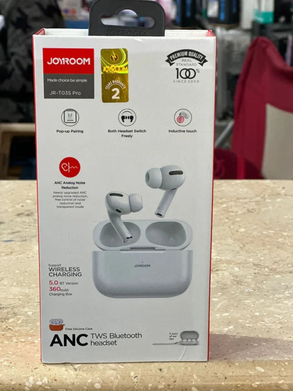 Joyroom Airpods Pro With Case Silicon (jr-t03s Pro) | Wireless Earbuds With Hifi Sound And Long Battery Life