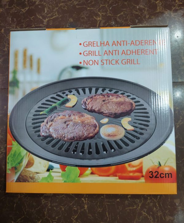 Non Stick Bbq Grill Frying Pan Non-stick Korean Traditional Cast Iron Grill Pan – 32cm